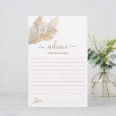 Boho pampas Gras Ratschlag für die Mama, die Karte (Stehend Vorderseite)