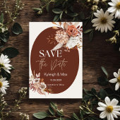 Boho Pampas Gras Save the Date Einladung