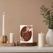 Boho Pampas Gras Save the Date Einladung