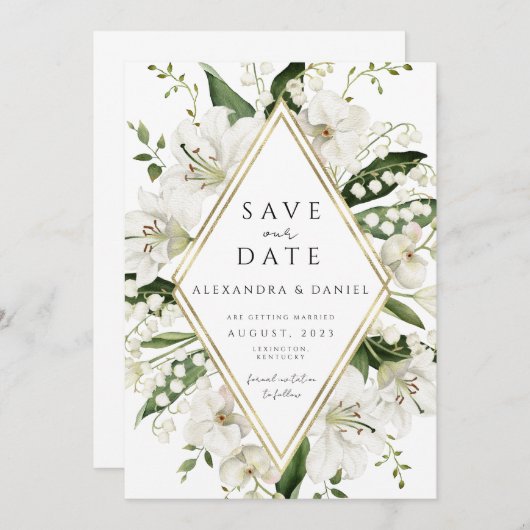 Boho Pampas Gras Save the Date minimalistisch Einladung (Vorne/Hinten)