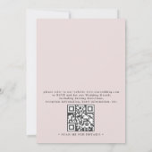 Boho Pampas Gras Staubige Florale QR-Code-Hochzeit Einladung (Rückseite)