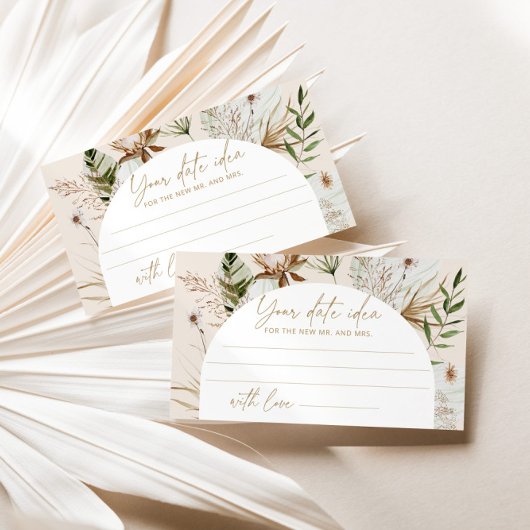 Boho pampas Gras Strand Date Nacht Ideen. Datum ja Begleitkarte