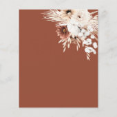 Boho Pampas Gras Wedding Flat Menu (Rückseite)