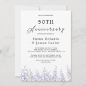 Boho Pampas Grass 50. Hochzeitstag Einladung (Vorderseite)