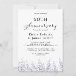 Boho Pampas Grass 50. Hochzeitstag Einladung