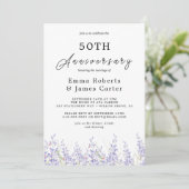Boho Pampas Grass 50. Hochzeitstag Einladung (Stehend Vorderseite)