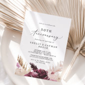 Boho Pampas Grass 50. Hochzeitstag Einladung