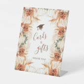 Boho Pampas Grass Abschluss Karten und Geschenke Sockelschild (Vorderseite)