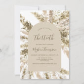 Boho Pampas Grass Arch 30. Geburtstag Party Einladung (Vorderseite)