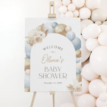 Boho Pampas Grass Arch Baby Dusche Begrüßungszeich