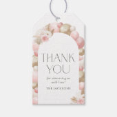 Boho Pampas Grass Arch Baby Dusche Geschenkanhänger (Vorderseite)