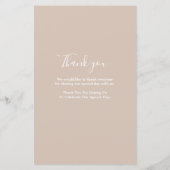 Boho Pampas Grass Arch Hochzeitsprogramm (Rückseite)