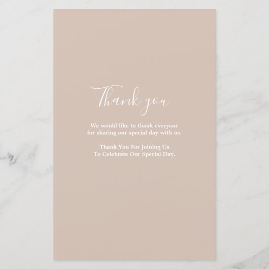 Boho Pampas Grass Arch Hochzeitsprogramm (Rückseite)