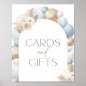 Boho Pampas Grass Arch Kinderduschkarten und Gesch Poster (Vorne)