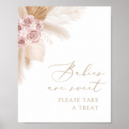 Boho Pampas Grass Babies sind süß Nehmen Sie eine  Poster (Vorne)