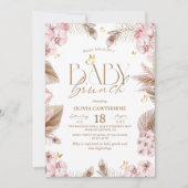 Boho Pampas Grass Baby Brunch Shower Einladung (Vorderseite)