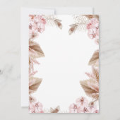 Boho Pampas Grass Baby Brunch  Shower Einladung (Rückseite)