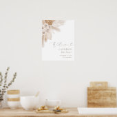 Boho Pampas Grass Baby Dusche Begrüßungszeichen Poster (Küche)