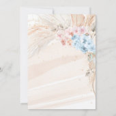 Boho Pampas Grass Baby Dusche Einladung oder sie (Rückseite)