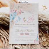 Boho Pampas Grass Baby Dusche Einladung oder sie