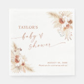 Boho Pampas Grass Baby Dusche Papier Napkin Serviette (Vorderseite)