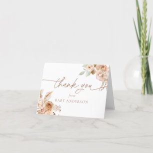 Boho Pampas Grass Baby Dusche Vielen Dank Dankeskarte