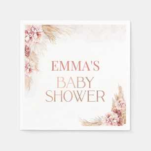 Boho Pampas Grass Baby Duschpapier Serviette