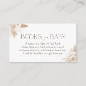 Boho Pampas Grass Baby Shower Books for Baby Begleitkarte (Vorderseite)