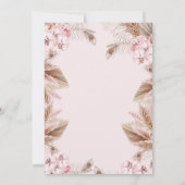  Boho Pampas Grass  Baby Shower  Einladung (Rückseite)