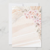 Boho Pampas Grass Baby Shower Einladung Girl Boho (Rückseite)