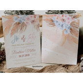 Boho Pampas Grass Baby Shower Gender Einladung