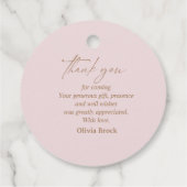  Boho Pampas Grass Baby Shower Geschenkanhänger (Rückseite)