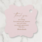 Boho Pampas Grass Baby Shower Geschenkanhänger (Rückseite)