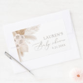 Boho Pampas Grass Baby Shower Rechteckiger Aufkleber (Umschlag)