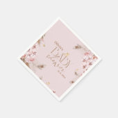  Boho Pampas Grass Baby Shower Serviette (Ecke)