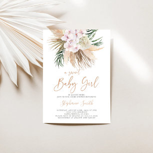 Boho Pampas Grass Baby Showgirl Einladung