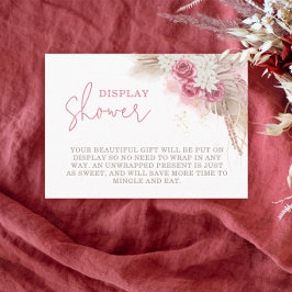 Boho Pampas Grass Babydusche Begleitkarte