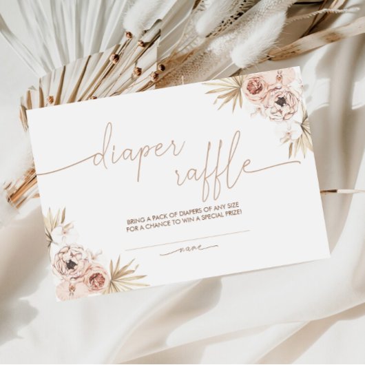 Boho Pampas Grass Babydusche Windelwaschkarte Einladung