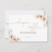 Boho Pampas Grass Babydusche Windelwaschkarte Einladung (Vorderseite)