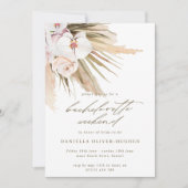 Boho Pampas Grass Bachelorette Itinerary Weekend Einladung (Vorderseite)