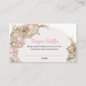 Boho Pampas Grass Ballon Teddy Bear Diaper Raffle Begleitkarte (Vorderseite)