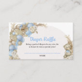 Boho Pampas Grass Ballon Teddy Bear Diaper Raffle Begleitkarte (Vorderseite)