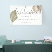 Boho Pampas Grass Begrüßungsnamen Datum Banner (Messeveranstaltung)