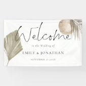 Boho Pampas Grass Begrüßungsnamen Datum Banner (Horizontal)