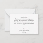 Boho Pampas Grass Beige Floral Danke Note Card Mitteilungskarte (Rückseite)