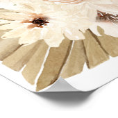 Boho Pampas Grass & Beige Floral Open Bar Sign 2 Poster (Ecke)