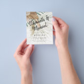 BOHO Pampas Grass Beige Grüne Terracotta Hochzeit Flyer (Gruppe)