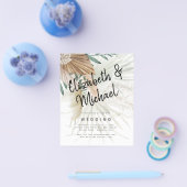 BOHO Pampas Grass Beige Grüne Terracotta Hochzeit Flyer (Einzeln)