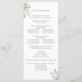 Boho Pampas Grass & Beige L Wedding Zeremonie Programm (Rückseite)