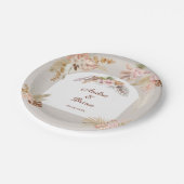 Boho Pampas Grass Besondere Anlass Pappteller (Schrägansicht)